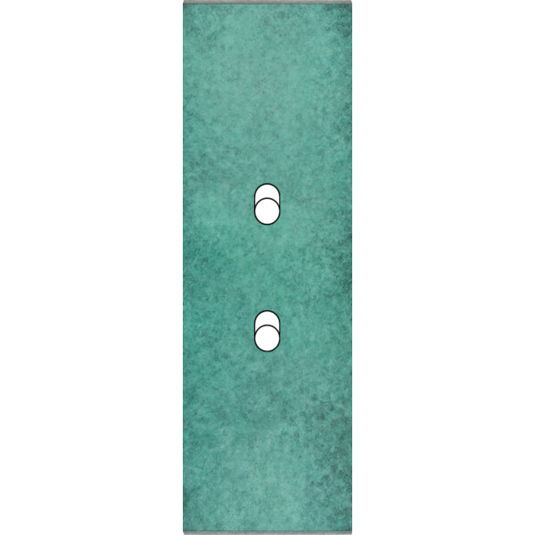 Façade fascination laiton jade étroite longue 2 basculeurs sans vis - Modelec - 102434M
