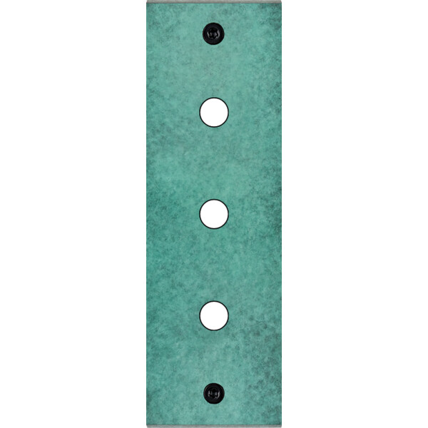 Façade fascination laiton jade etroite longue 3 boutons poussoir push à vis - Modelec - 123434