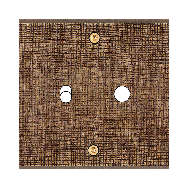 Façade fascination laiton coslan simple 1 basculeur 1 bouton poussoir push à vis - Modelec - 136430