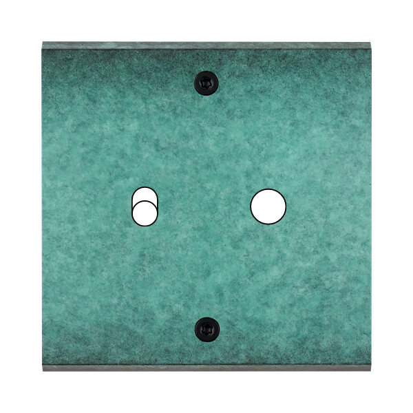 Façade fascination laiton jade simple 1 basculeur 1 bouton poussoir push à vis - Modelec - 136434