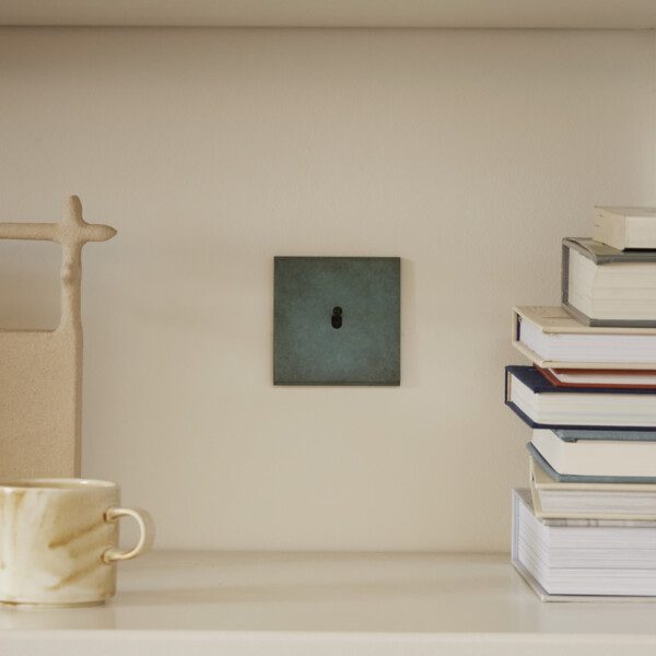 Façade fascination laiton jade simple 1 push sans vis - Modelec - 141434M