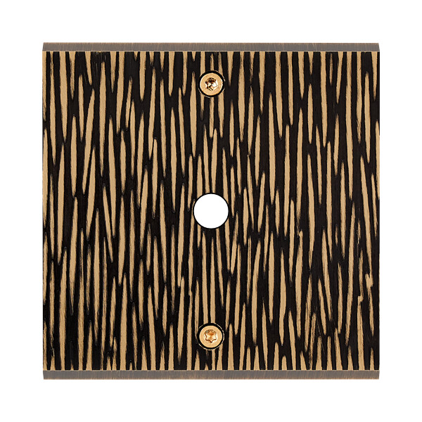 Façade fascination laiton fauve simple 1 bouton poussoir push à vis - Modelec - 141435