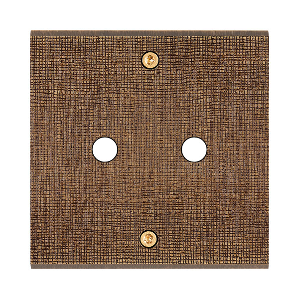 Façade fascination laiton coslan simple 2 boutons poussoir push à vis - Modelec - 142430