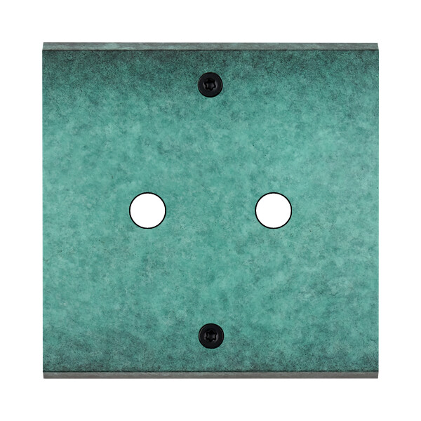 Façade fascination laiton jade simple 2 boutons poussoir push à vis - Modelec - 142434