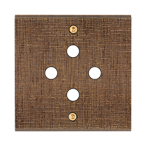 Façade fascination laiton coslan simple 4 boutons poussoir push à vis - Modelec - 144430