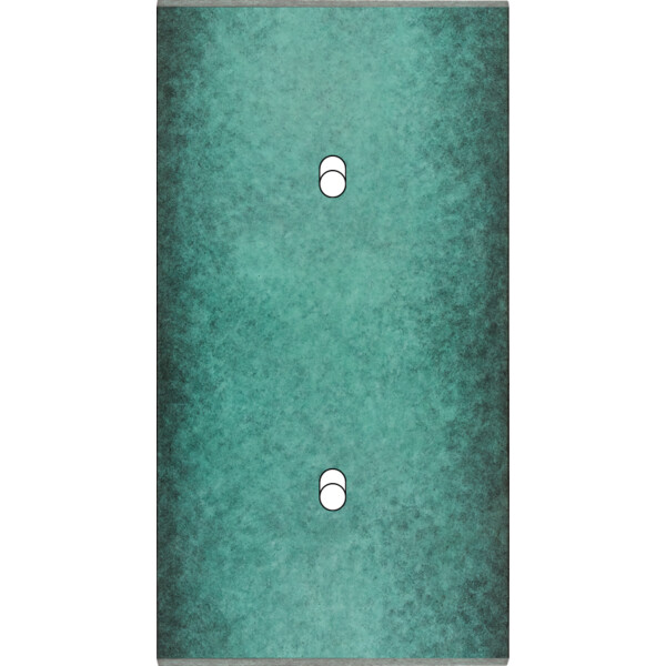 Façade fascination laiton jade double verticale 2 basculeurs sans vis - Modelec - 152434M