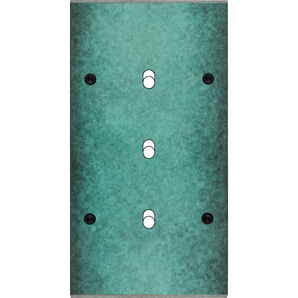 Façade fascination laiton jade double verticale 3 basculeurs à vis - Modelec - 153434