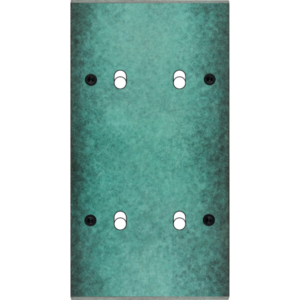 Façade fascination laiton jade double verticale 2 basculeurs 2 basculeurs à vis - Modelec - 154434
