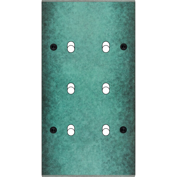 Façade fascination laiton jade double verticale 6 basculeurs à vis - Modelec - 156434