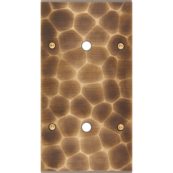 Façade fascination laiton onde double verticale 1 bouton poussoir push 1 bouton poussoir push à vis - Modelec - 162432