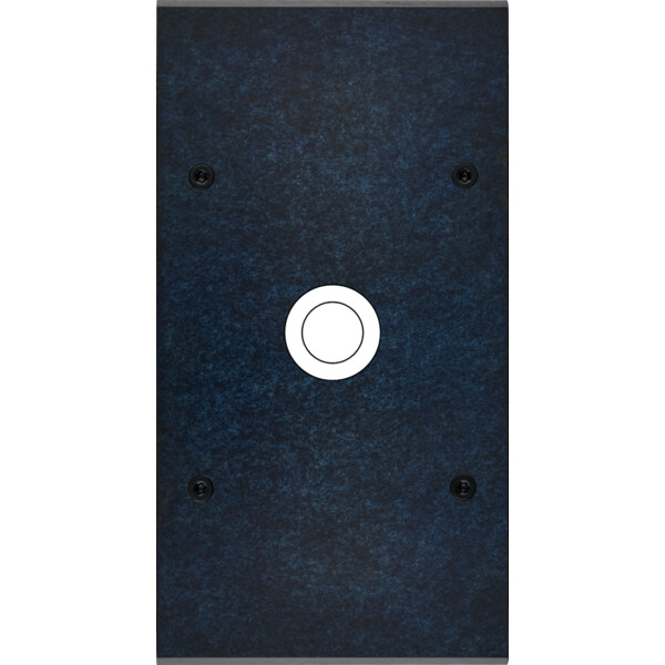 Façade fascination laiton ombre double verticale 1 gros bouton poussoir push à vis - Modelec - 167439