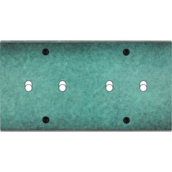 Façade fascination laiton jade double horizontale 2 basculeurs 2 basculeurs à vis - Modelec - 174434