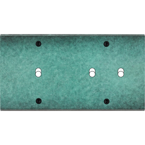 Façade fascination laiton jade double horizontale 1 basculeur 2 basculeurs à vis - Modelec - 177434