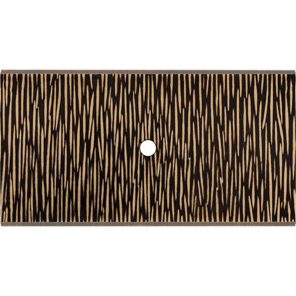 Façade fascination laiton fauve double horizontale 1 push sans vis - Modelec - 181435M