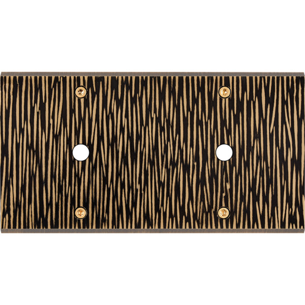 Façade fascination laiton fauve double horizontale 1 bouton poussoir push 1 bouton poussoir push à vis - Modelec - 182435