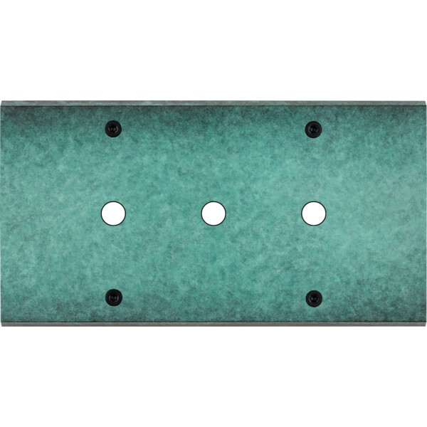 Façade fascination laiton jade double horizontale 3 boutons poussoir push à vis - Modelec - 183434