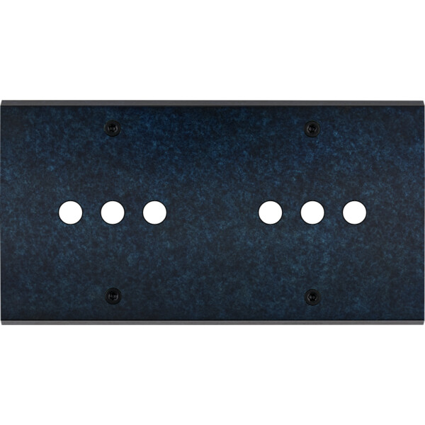 Façade fascination laiton ombre double horizontale 6 boutons poussoir push à vis - Modelec - 186439