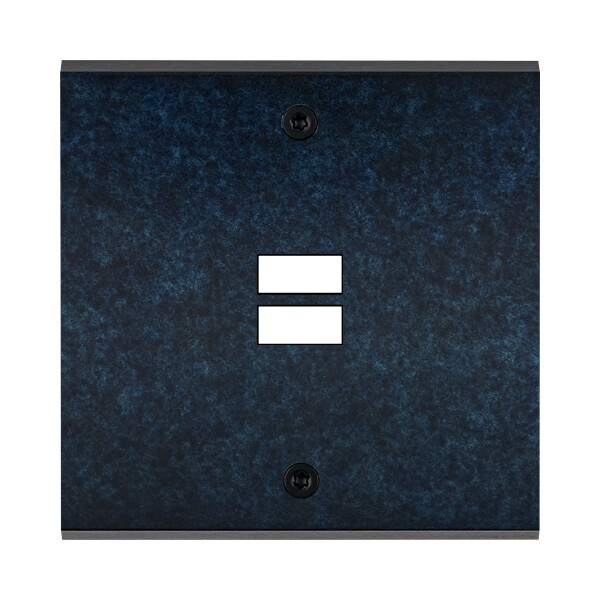 Façade fascination laiton ombre simple ouverture pour chargeur double usb à vis - Modelec - 189439