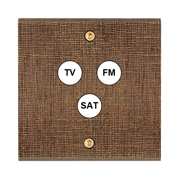 Façade fascination laiton coslan simple 1 tv-fm-sat à vis - Modelec - 196430