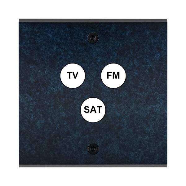 Façade fascination laiton ombre simple 1 tv-fm-sat à vis - Modelec - 196439