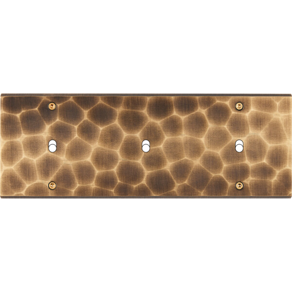 Façade fascination laiton onde triple horizontale 1 basculeur 1 basculeur 1 basculeur à vis - Modelec - 303432