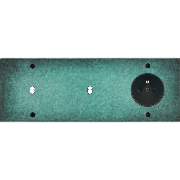 Façade fascination laiton jade triple horizontale 1 basculeur 1 basculeur prise de courant 2p+t à vis - Modelec - 316434