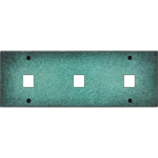 Façade fascination laiton jade triple horizontale 1 média 1 média 1 média à vis - Modelec - 320434
