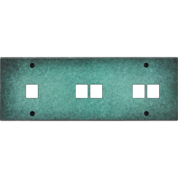 Façade fascination laiton jade triple horizontale 1 média 2 média 2 média à vis - Modelec - 322434