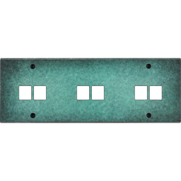 Façade fascination laiton jade triple horizontale 2 média 2 média 2 média à vis - Modelec - 323434