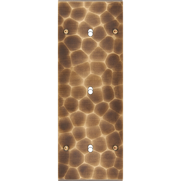 Façade fascination laiton onde triple verticale 1 basculeur 1 basculeur 1 basculeur à vis - Modelec - 353432
