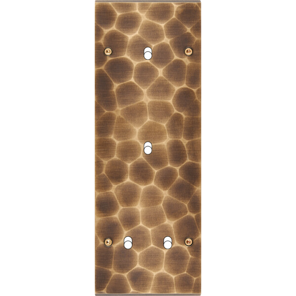 Façade fascination laiton onde triple verticale 1 basculeur 1 basculeur 2 basculeurs à vis - Modelec - 354432