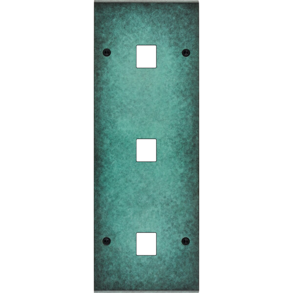 Façade fascination laiton jade triple verticale 1 média 1 média 1 média à vis - Modelec - 370434