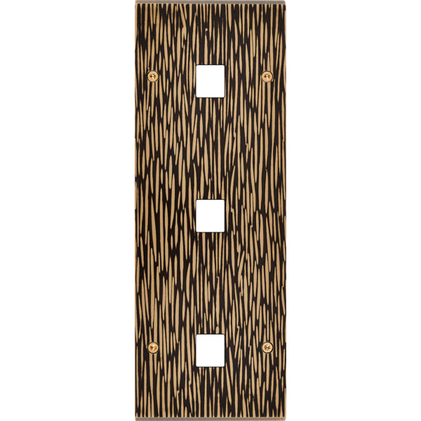 Façade fascination laiton fauve triple verticale 1 média 1 média 1 média à vis - Modelec - 370435