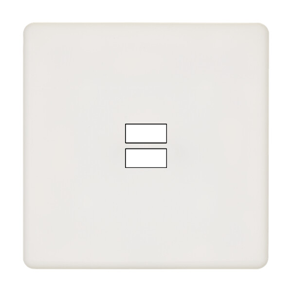 Façade hitera blanc soft touch simple ouverture pour chargeur double usb  - Modelec - 189481