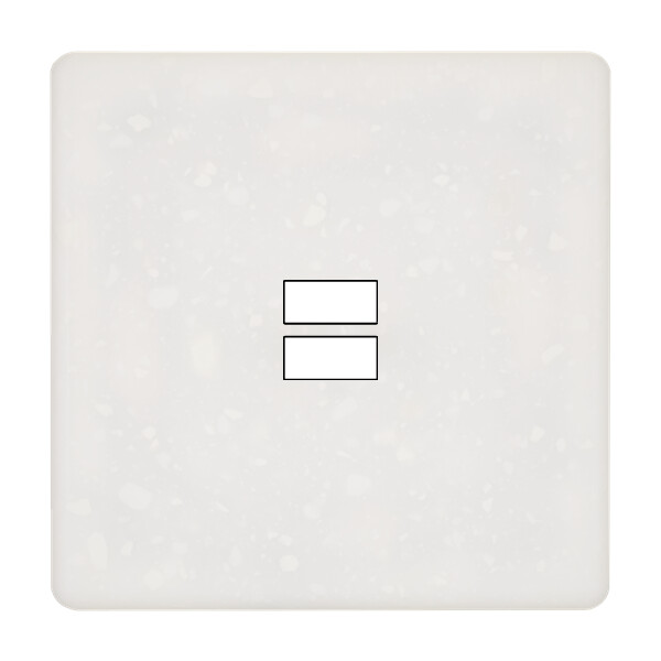 Façade hitera terrazzo blanc simple ouverture pour chargeur double usb  - Modelec - 189485