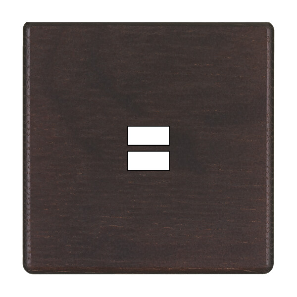 Façade hitera chêne foncé simple ouverture pour chargeur double usb  - Modelec - 189492