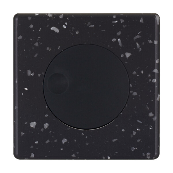 Façade hitera noir terrazzo simple 1 variateur - Modelec - 191486