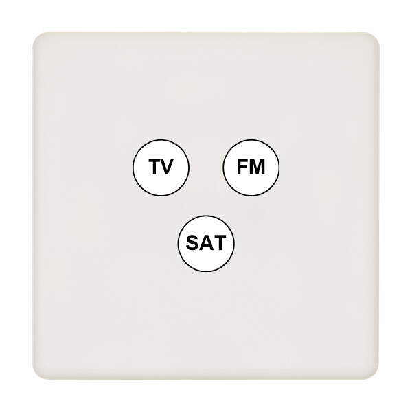 Façade hitera blanc soft touch simple tvfmsat - Modelec - 196481