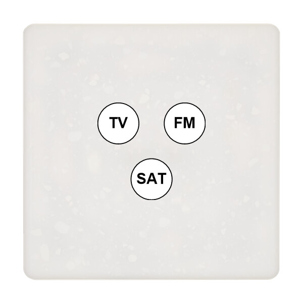 Façade hitera blanc terrazzo simple tvfmsat - Modelec - 196485