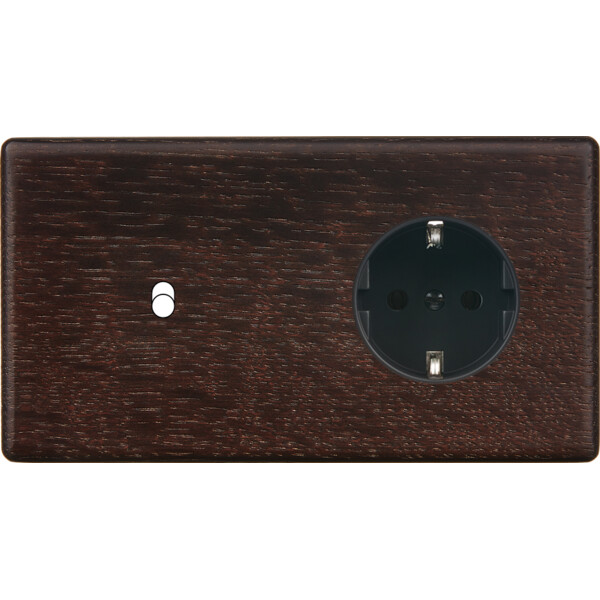 Façade hitera chene fonce double horizontale b1 pck - Modelec - 261492-K