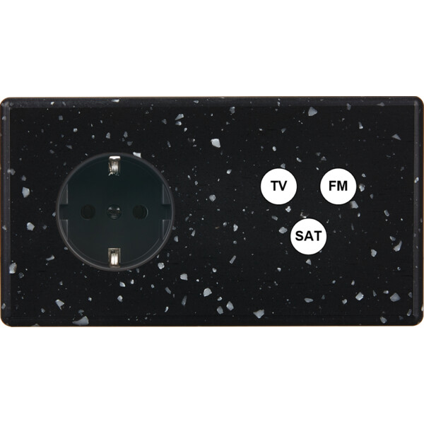 Façade hitera terrazzo noir double horizontale pck c3 - Modelec - 265486-K