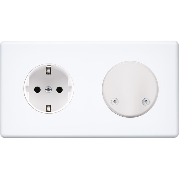 Façade hitera blanc soft touch  double horizontale pck sc - Modelec - 272481-K