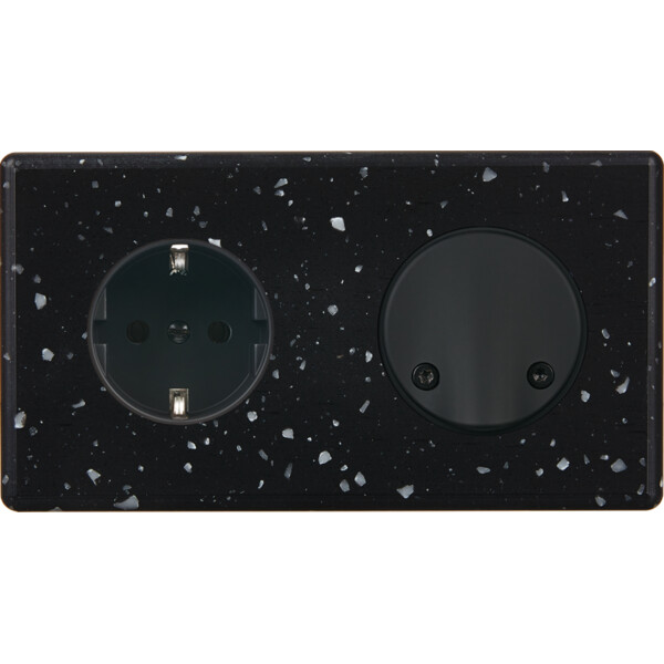 Façade hitera terrazzo noir double horizontale pck sc - Modelec - 272486-K