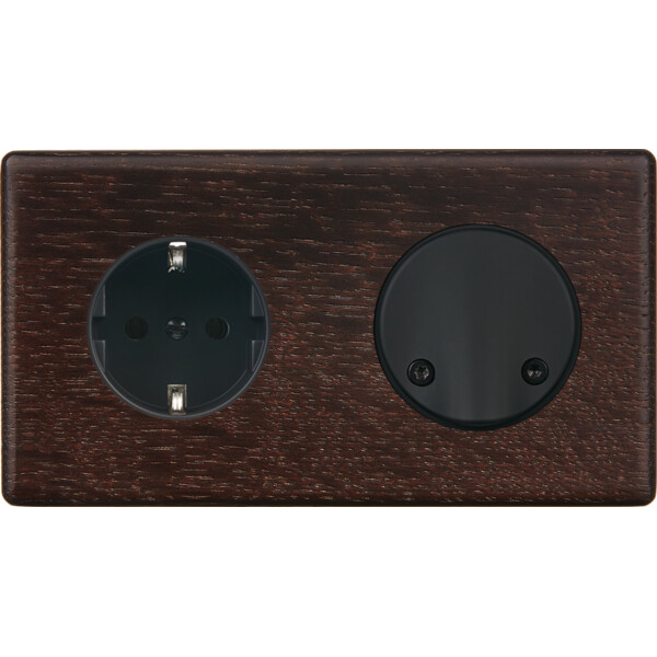 Façade hitera chene fonce double horizontale pck sc - Modelec - 272492-K