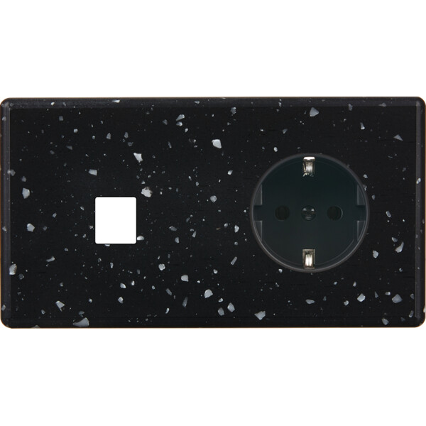 Façade hitera terrazzo noir double horizontale m1 pck - Modelec - 276486-K