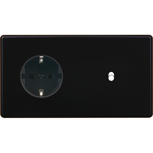 Façade hitera noir soft touch  double horizontale pck b1 - Modelec - 277482-K