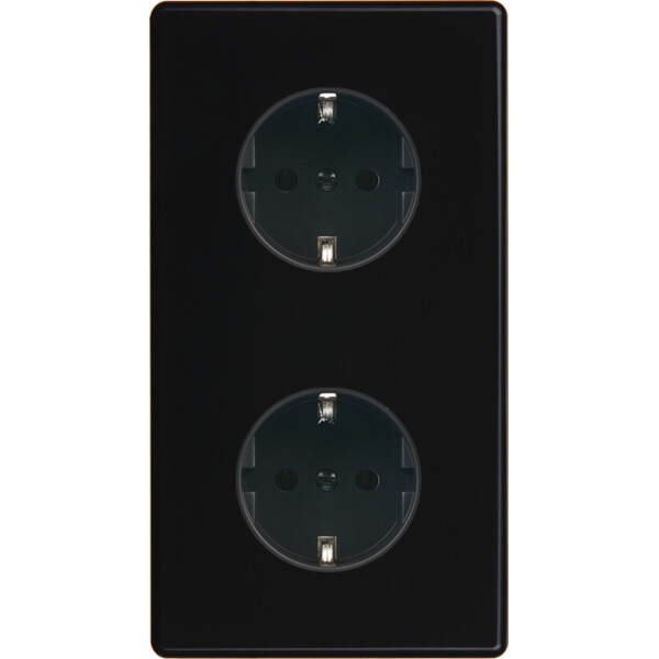 Façade hitera noir soft touch  double verticale pck pck - Modelec - 280482-K