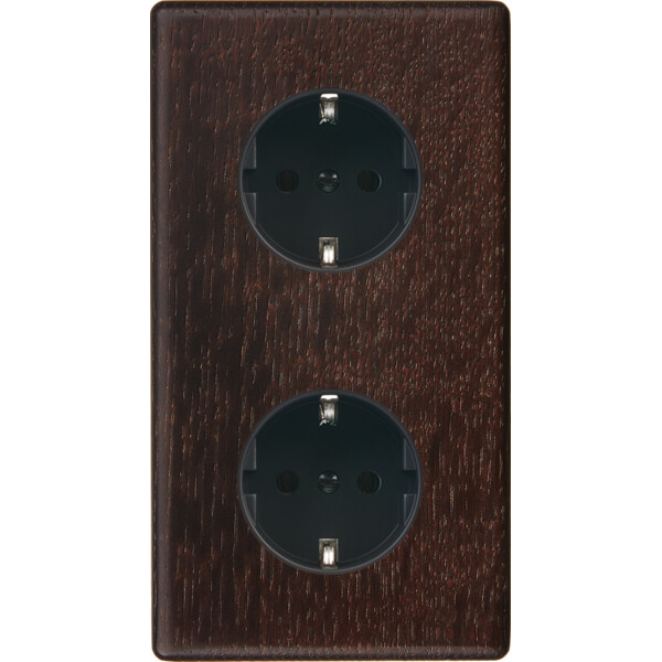 Façade hitera chene fonce double verticale pck pck - Modelec - 280492-K
