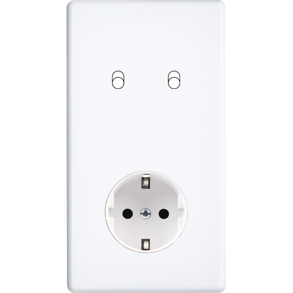 Façade hitera blanc soft touch  double verticale b2 pck - Modelec - 282481-K