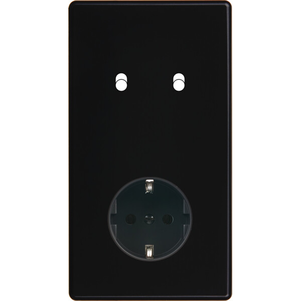Façade hitera noir soft touch  double verticale b2 pck - Modelec - 282482-K